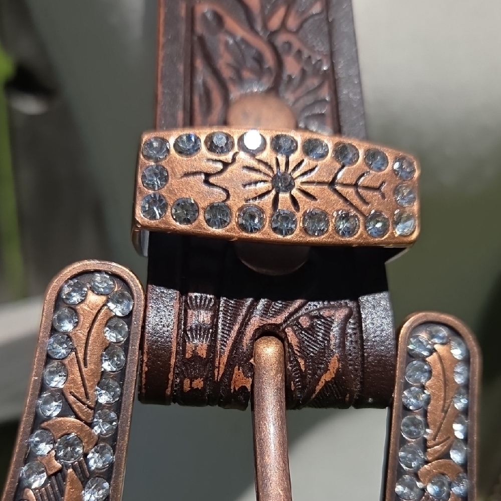 Angel Ranch Brown Embellished Women's Belt - Picture 9 of 10